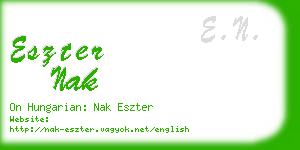 eszter nak business card